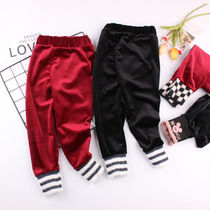 Childrens pants baby can cover handmade cotton pants high elastic leggings girls pants autumn and winter wear Boy pants