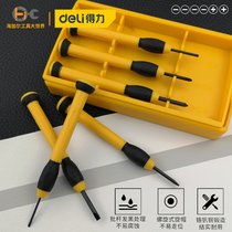 Deli watch screwdriver set 6-piece cross word small precision screwdriver screwdriver disassembly and repair