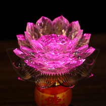  Lianyou Home for Buddha special LED colorful Lotus lamp Energy-saving and power-saving Buddhist long-light lamp