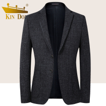 Golden Shield mens autumn and winter thick suit 2021 new business slim stretch jacquard small suit jacket jacket