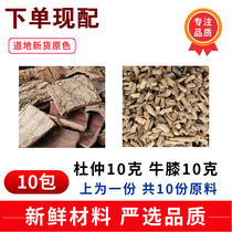 Eucommia ulmoides 10 grams each combination of 10 packs of Chinese herbal medicine bulk old Eucommia peel slices with Achyranthes bidentata soup