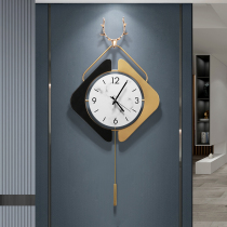 Nordic light luxury watch Wall table creative decorative clock living room home atmosphere fashion mute wall clock iron clock