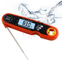  Commercial oil temperature thermometer Water temperature boiling sugar High-precision household electronic folding waterproof luminous probe Food temperature measurement