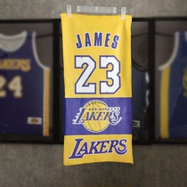 Lakers James Curry Basketball towel Gym sweat-absorbing big towel Bath towel Sweat towel Square towel