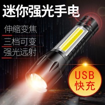 Multifunctional Home USB Portable Mini Flashlight Creative Outdoor Travel Charging LED Key Light Gift
