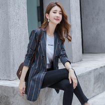 Tide brand blazer women loose 2021 Spring and Autumn new products Korean British striped casual Net red small suit jacket