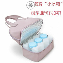 Portable back milk bag double breast pump breast milk bottle mini thermos bag blue ice fresh milk bag 2020 small