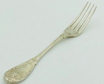 Special 1890 French antique silverware sterling silver fork tableware fork Minerva 950