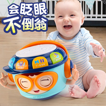 Tumbler toys 0-1 year old baby puzzle Music hand drum 6-7-8-9 months infant sound will move