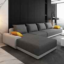 Nordic fabric sofa removable and washable simple modern cotton latex technology cloth living room combination 3 3 3 8 meters