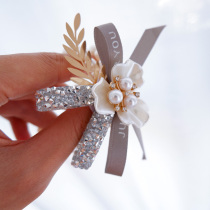Beautiful bridesmaid group wrist flower Super fairy bride hand flower wedding wedding advanced sense Flower Magic Korean bracelet flower