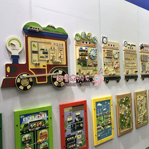 Kindergarten wooden corridor wall toys childrens enlightenment teaching game early education puzzle baby cognitive shape