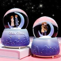 Unicorn crystal ball music box birthday gift dream rotating snowflake children little girl boys and girls Music Box