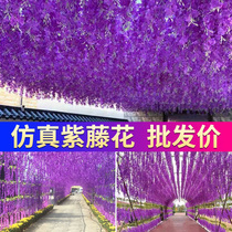 Simulation Purple Vines Flowers Fake Flowers Violet Ceiling Flowers Vines Indoor Wedding Ceremony Decoration Vines Plastic Flower Strips of Vine Flowers