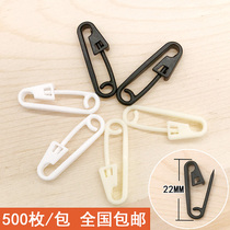 Plastic pin small childrens clothing store clothes hanging tag label with 22mm color black and white new plastic head