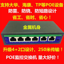 poe non-standard 55V-12V monitoring 4-Port Power Supply 250 m switch network switch 5-Port external power supply