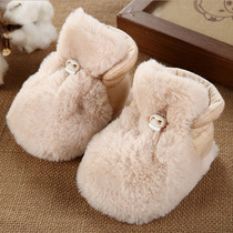 Newborn baby shoes winter baby warm shoes autumn and winter shoes foot guards thick cotton shoe cover plus velvet foot cover