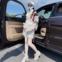 Summer Fashion Net red casual suit female loose Korean version of high-end temperament two-piece set age reduction thin European goods large size