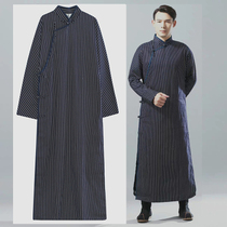 Zhang Yunlei with the same Tang suit striped coat Deyun Society performance cross talk costume Republic of China long shirt Chinese robe mangown