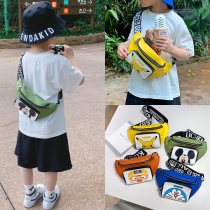 Childrens bag Boy cartoon PU leather satchel Boy coin purse crossbody bag Child chest bag handsome trendy cool