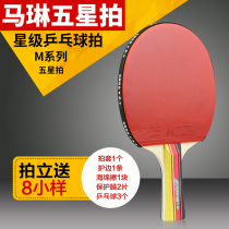 Send eight samples of Marlene table tennis racket five stars six stars eight stars finished racket double-sided reverse glue 5006 straight racket 5002 horizontal racket
