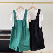 Live studio exclusive do not return do not change~Bib suit summer thin high waist thin loose casual jumpsuit