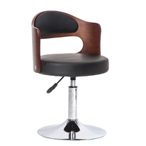 Modern minimalist computer chair Solid wood backrest Bar chair Front desk cashier low foot high foot stool lifting rotating swivel chair