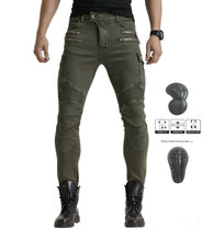 LOONG BIKER army green casual fashion locomotive jeans motorcycle riding jeans motorcycle racing pants