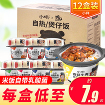 Small sample self-heating rice 12 boxes of braised beef flavor mushroom beef taste self-cooked self-cooked self-service Rice for convenient quick food