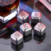 Stainless steel ice cube Stainless steel iron ice cube 304 steel ice cube Household frozen ice cube Creative metal ice cube