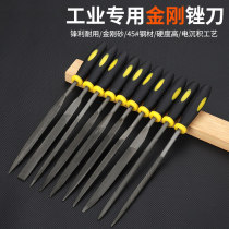 Assorted steel file set metal fitter grinding tool small contoured knife triangle file mini plastic rubbing knife carpenter