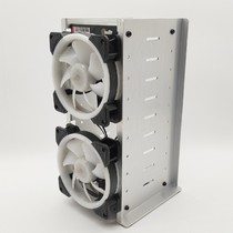 3 5 inch hard disk cage hard disk box overlay bracket all aluminum alloy assembly 12cm fan shock absorber nail installation 5 layers 10 layers