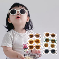 Childrens sunglasses cute fashion two-year-old boy girl baby not hurting eyes UV-proof baby sunglasses