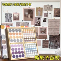 Round Points Stickers Suit Pins Wind Hand Ledger stickers Decorative Small Patterns Mugshots Round Mark Stickers Colored and Paper Cards Pure color Salt Department Photos Sticker girl Podot sticker Photo collage