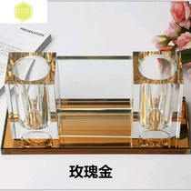 Crystal Microphone Rack Microphone Holder KTV Supplies Desktop Wireless Microphone Block Crystal Seat of Zoli Table Pendulum