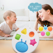 Baby hand grip pressing exercise board Infant puzzle early education development 1-2 years old finger fine movement training play