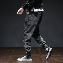  Jeans mens loose autumn new teen harun drawstring long pants mens casual trend brand Korean version of the trend
