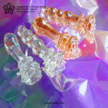 Love Lie Home Rose Rosary Artisanal Glass Dreamy Pearlescent Amber Crystal Handmade Fairy Stick