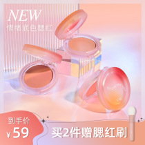 VNK mood blush monochrome blush matte womens affordable repair natural novice Orange pink nude makeup everyday