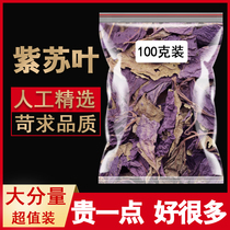 100g perilla leaves fresh edible traditional Chinese medicine dry tea can grind perilla leaf powder leaves Bath barbecue to remove fishy