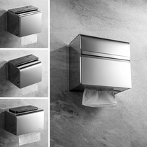 Toilet tissue box Toilet light luxury waterproof non-perforated toilet paper box roll paper box Stainless steel 304 wall-mounted