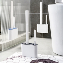 Silicone toilet brush without dead angle household simple brush artifact hanging wall slit bathroom toilet toilet cleaning set