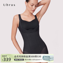 Ubras Liquid Leica Mesh Yarn Beauty Breast Fold plastic Belly One-piece Suit Shapewear Body Underwear