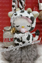 Drill out of print HELLO KITTY cow holding baby bottle car hanging bag hanging pendant custom