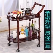 Dining car trolley Commercial dining hall mobile tea cart Wrought iron 4s store with hotel tea delivery cart trolley