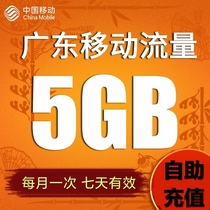 Guangdong Mobile 5G special traffic package Self-service recharge is valid for 7 days and automatic delivery can only be used once a month