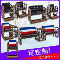 Billiard table sofa seat Ball Hall club ball watching chair leather coffee table accessories style flagship model