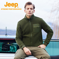 Jeep fleece jacket mens assault jacket inner velvet jacket inner velvet top outdoor thickened warm double-sided velvet officer Velvet