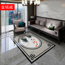 Customized new Chinese Lotus nine fish map tiles tile floor tiles into the home porch puzzle floor tiles microspar mosaic pattern