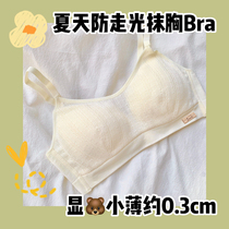No makeup bandeau no rim sports underwear girl thin section gathered sub-breast bra cover breast reduction student summer